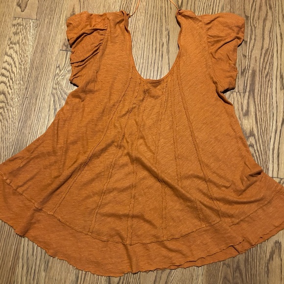 Free People We The Free New Star‎ Distressed Linen Top In Lions Maine - Picture 5 of 9